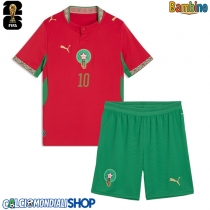 Maglie da calcio Marocco Brahim Diaz #10 Prima Maglia Bambino Mondiali 2026  Manica Corta (+ Pantaloni corti)